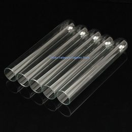 12pcs / lot tubes à essai en verre transparent avec fond rond pour l'école / laboratoire Longueur de verre 180/200 / 300 mm