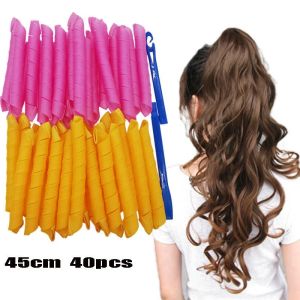 12pcs Magic Hair Curler DIY WAVE ROLLERS PORTABLE Sticks de coiffure portable 30 cm