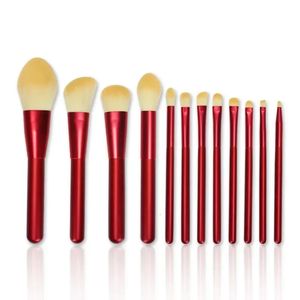 12 -stm make -upborstels Set Face Foundation Powder oogschaduw wenkbrauw Hoogtepunt Kabuki Blending Brush Beauty Cosmetic Tools 240403