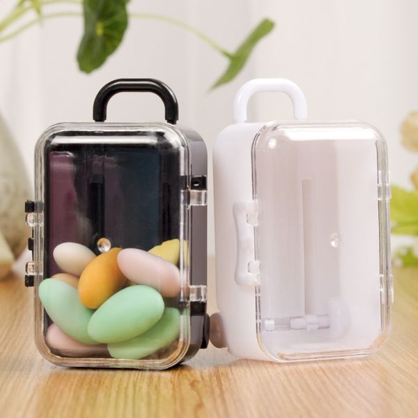 12pcs Mini Plastic Toy Travel Suitcase Box Box Box pour Doll Wedding Party Decoration CX220423