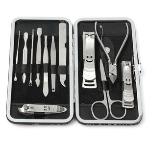 12 stks Nail Care Cutter Kit Set Cuticle Clippers Pedicure Manicure Tool met Case