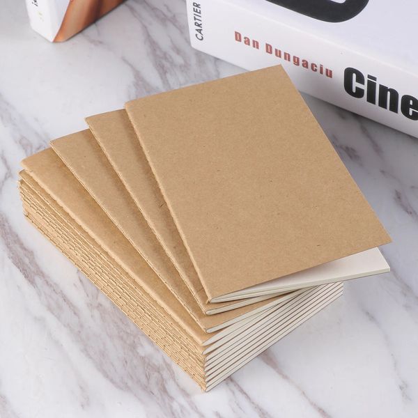 Notebook 12pcs Kraft Journal Notebooks sin frases mini Memo Memo Kids Pad Notepad Diario Diario Revista organizadora de libros de papel de papel 240411