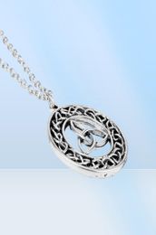 12 pièces Outlander ish irlandais Celtics noeud éternité trinité collier pendentif Triangle Totem collier pour femmes hommes cadeau 5591809