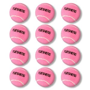 12 Stuks Roze Tennisbal Training Sport Hoge Bounce Voor Geavanceerde Beginner Met Mesh Bag Tennisballen Voor Honden 240322