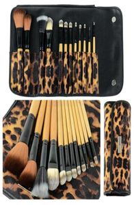 12 unids Juego De Pinceles De Maquillaje Cosmético Profesional Lápiz De Cejas Bolsa De Leopardo Kit De Pincel Maquiagem Maquillaje Pinceis Maquillaje D182024524