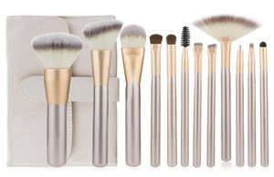 12pcs Broussages de maquillage professionnel Set Champagne Gold Blush Powder Foundation Maquillage Brush Brushadow Brosses Cosmetics Beauty Tool1028426