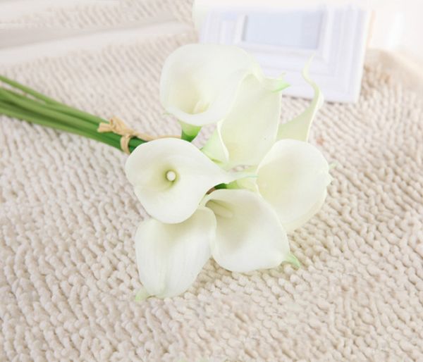 Vente en gros 30pcs Real Touch Fleurs artificielles décoratives Calla Lily Bouquets Artificiels Bouquets Bouquet Fournitures de 20 couleurs