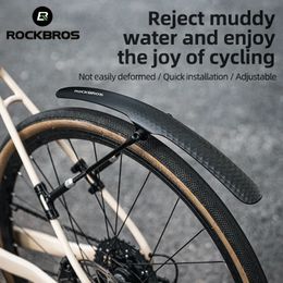 12 -stcs Rockbros Road Cycling Fender FronTrear Tyre Bike Easy Installatie Aluminium Ally Support Bicycle 240509