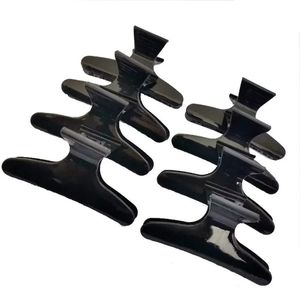 12pcs Salon Clips Clips Black Butterfly Hair Pins Hairstyle Design Style Scelling Section Clamp Salon Hairdressing Tool