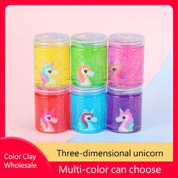 12 unids/set 165g unicornio claro espuma esponjosa limo plástico arcilla cristal modelado polímero DIY luz mágica plastilina juguete hecho a mano 0933