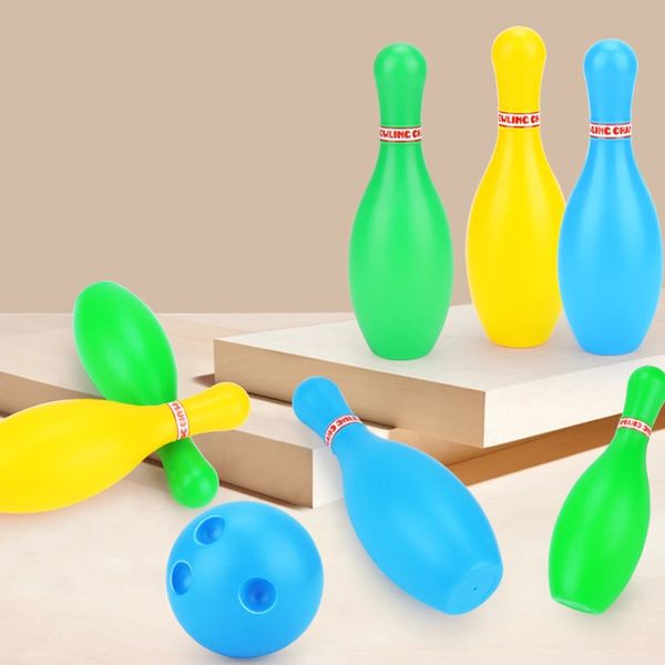 12 piezas/set juguetes de bola de bolos establecidos niños juguetes deportivos de interior parent-hijo interactivo juego de juego de bolos para niños adultos