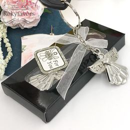 12 pièces argent/or ange porte-clés faveurs bébé douche baptême fête cadeaux événement faveurs remise de diplôme souvenir anniversaire Souvenir porte-clés faveurs de mariage fournitures