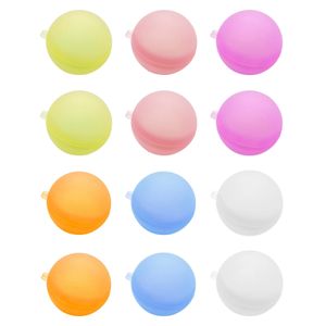 12pcs Soft Backyard Reutilisable TEENS ballons d'eau Facile à transporter Bright Silicone Rapid Fill For Kids Beach Pish Pool Party 240416