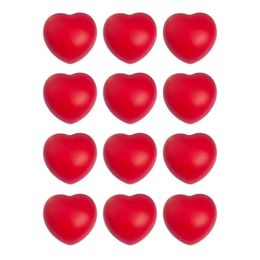 12 PCS Doux PU Mousse Exercice Grip Ball Main Doigt Formation Coeur Rouge Squeeze Balls Anti Stress Jeux Jouets Pour Enfants Enfants 240113