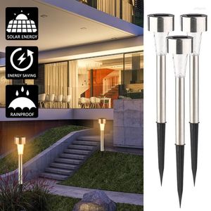 12 pcs Solaire Jardin Lumière Extérieure Pelouse Lampe Lanterne Étanche Paysage Éclairage Pour Pathway Patio Cour Décoration