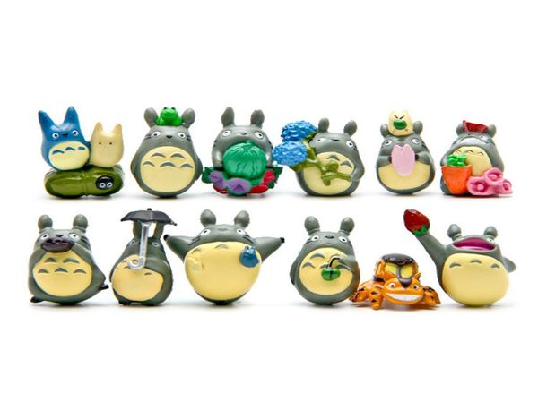 12pcs Totoro Movie Action Figures PVC Mini Toys Artwares 1112 INCHIVE TALL5628419