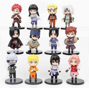12 PPCS Uzumaki Sasuku PVC Figuras de acción Sakura Kakashi Gaara Figuras de anime Modelo de colección Muñecas Juguetes para niños SET201M5111825