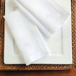 12pcs blanc ajouré serviettes cocktail serviette pour la fête de mariage nappe serviettes en lin serviettes en coton 4 taille disponible Y200328