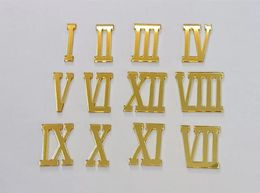 12 stuks Houten Romeinse Cijfers Vorm Onvoltooide Acryl Uitsparingen NumericsNumbers Ornamenten Klok Ambachtelijke Decoratie 240322