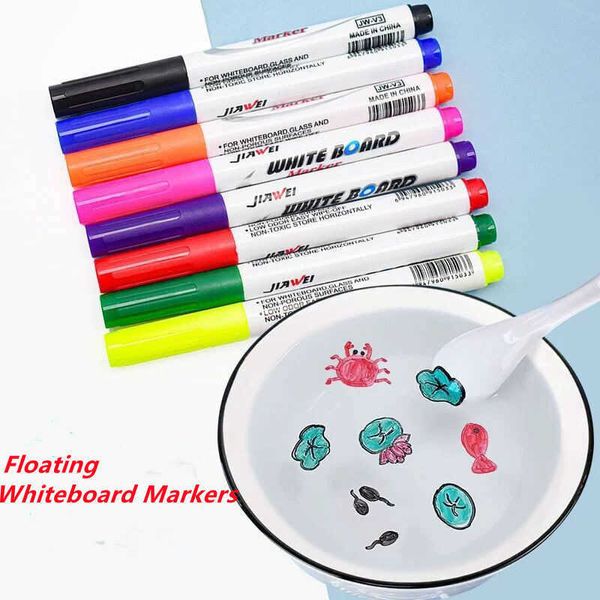 12pcscolor Brush 8/12 colores Magical Painting Pen Water Floating Doodle Kids Drawing Early Art Education Pens Magic Whiteboard con cuchara P230427