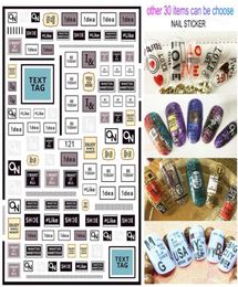 12PCSlot 3D Nail Stickers Waterdichte stickers Folie Sticker Manicure Selfadhesive Luxe Designer 2020 Nieuwe stijl 30 items voor CH102341918
