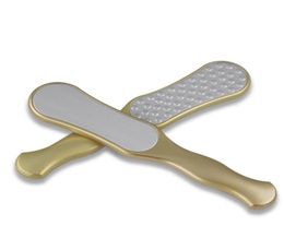 12PCSlot Golden Foot -bestand voor pedicure rasp raast voor voeten remover luxe roestvrijstalen voet manicure nagelgereedschap hoge kwaliteit 7897439
