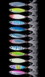 12PCSlot Metal Jigging Lure 7G12G17G22G30G Metal Jig Lead Hard Bait 3d Eyes Isma Artificial Bait Sea Fishing Jigs 20103011865733