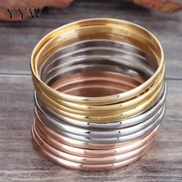 12 pcslot Style romain bracelet en acier inoxydable or Rose couleur charme bracelets pour femme larges bracelets 231225