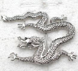 12PCSlot Whole Crystal Rhinestone Dragon Broches Fashion Costume Broche Pin sieraden Gift C3437688074