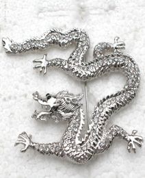 12PCSlot Whole Crystal Rhinestone Dragon Broches Fashion Costume Broche Pin sieraden Gift C3435177701