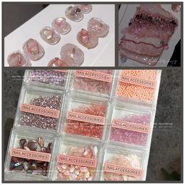 12pcsset colorido ópalos en polvo 3D decoración de uñas mineral arte mica lámina salón de belleza 240328