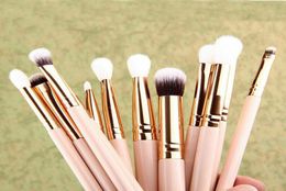 12pcSset Makeup Brushes Set Foundation Powder Eyeshadow Eyeliner Brush Tool Black Rose Gold Dhl1830319