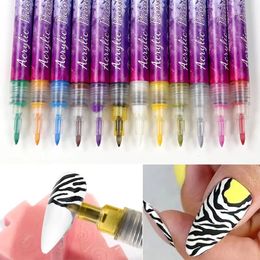 12pcsSet stylo à dessin pour ongles Graffiti peinture Liner brosse étanche UV Gel vernis à ongles décoration bricolage 3D outil de ligne abstraite 240106