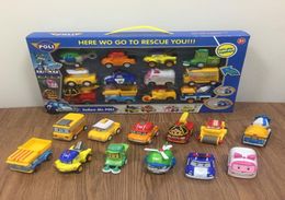 12PCSSet Robocar Poli Korea Toys Robot Poli Amber Roy Pull Back Auto Toys Anime Action Figure Speelgoed Geschenken voor kinderen Y2009198954430