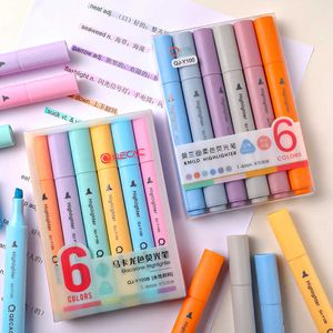 12pcsWatercolor Brush Pens 6pcs / set étudiant tête douce dessin clé peinture graffiti couleur cil bureau apprentissage marqueur stylo Surligneur P230427