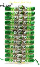 12pieces Men and Women039s Style Jésus et le Père et la Vierge Marie Drop Oil Ally Crystal Religion Religion Made Braid Brace4848549