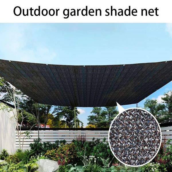 12pin Noir Sunshade Net Ombrage de 80 ~ 85% Plant Green Greenhouse Mesh Fence Privacy Screen Garden Sang extérieur anti-UV 240425