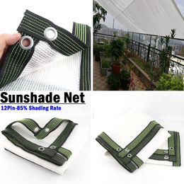 12 pin blanc anti-UV HDPE Sunshade Net Balcon Safety Privacy Nets Garden Succulent Plant Shelter épaississer la clôture Courte