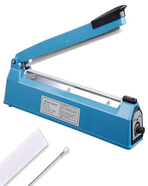 Yesco9362431 - Sellador manual de impulso de 12 quot, 300 mm, máquina de sellado térmico, bolsa de plástico de tubo de polietileno con elementos de sellado de teflón de repuesto