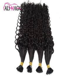 12quot26quot 1g 100g u pointer de l'ongle extension de cheveux bouclés indienne vierge kératine cheveux prébondus extensions de cheveux naturels noirs bro3280128