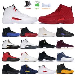 12s Chaussures de basketball 12 hommes Royalty Taxi Utility Twist Grippe Game Hiver Black Gym Gym Rouge Mens Sports Sneaker Baskets Taille 7-13