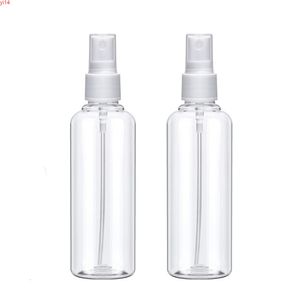 Envío gratis 12 juegos de 100 ml de plástico recargable PET Clear Mist Perfume Spray Bottle con bomba pulverizadora blanca para uso personal de buena calidad