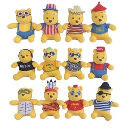 12 estilos lindo oso arrastre peluche juguete dibujos animados sofá cojines muñecos de peluche Kawaii niños cumpleaños regalo Decoración