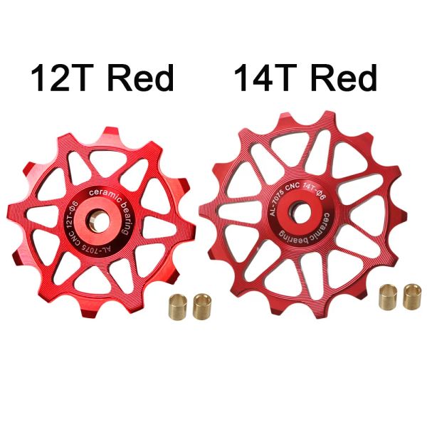 12T 14T MTB BICYCLE DÉRIALURE Jockey roue céramique Poulle Guide de vélo de route Rouleau Idler 14 dents pour Shimano Sram