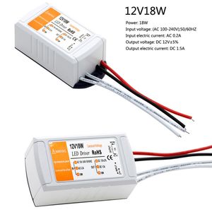 Fuente de alimentación de 12V, 1,5a, 18W, adaptador de CA/CC, interruptor de transformadores para tira de LED, controlador de bombilla de luz de techo RGB, 90V-220V