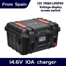 12 V 100AH lifepo4 Batterij 120ah Oplaadbare lithium batterij pack met PD 150ah buit in BMS gebruikt voor solar RV bed auto