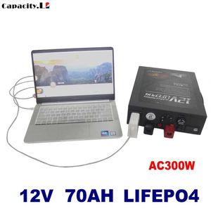 12 v 100ah lifepo4 batterie au lithium fer batterie rechargeable 12.8 v 70ah avec BMS AC350W pour RV Camping en plein air