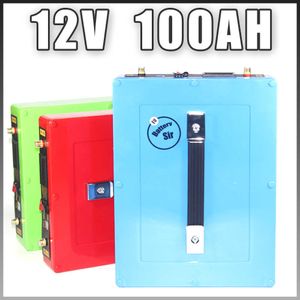 Batterie lithium-ion 12V 100AH 1000W Boîtier étanche 5V Port USB Rechargeable 12.6V