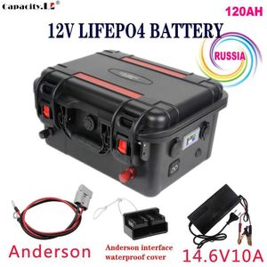 12V 120ah Lifepo4 Batterie 100ah Batterie rechargeable 200ah RV Batterie au lithium avec onduleur solaire de camping en plein air BMS
