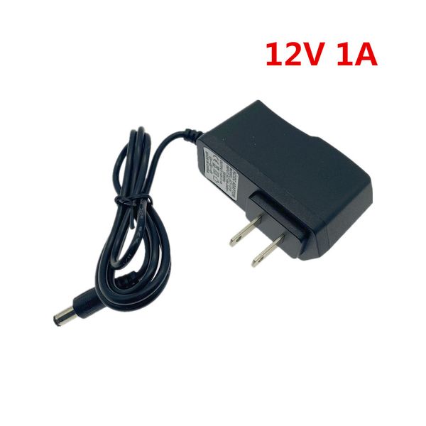 Adaptateur de pilote de fiche 12V 12W 12W US AC110V 220V à DC 12V 1A 5,5 * Alimentation d'alimentation LED 2,1 mm pour les lumières de la bande LED Adaptateur de transformateur